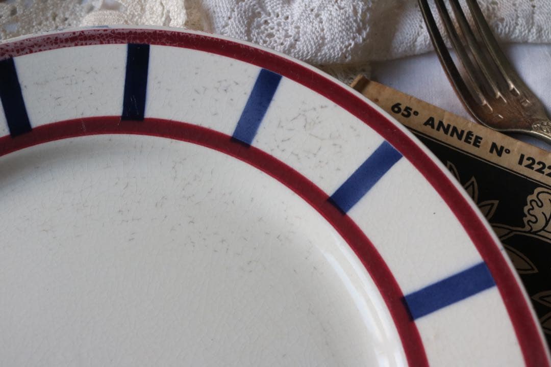 Creil montereau プレート　バスク　フランス　アンティーク　バスク