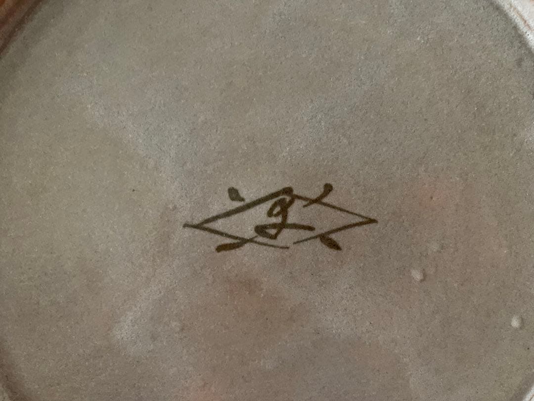 幸兵衛窯　ペルシア三彩　大皿　盛付皿　在銘