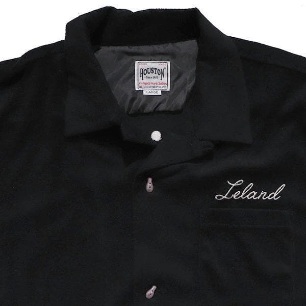 新品タグ付き＊HOUSTON パイルボーリングシャツ ブラック L