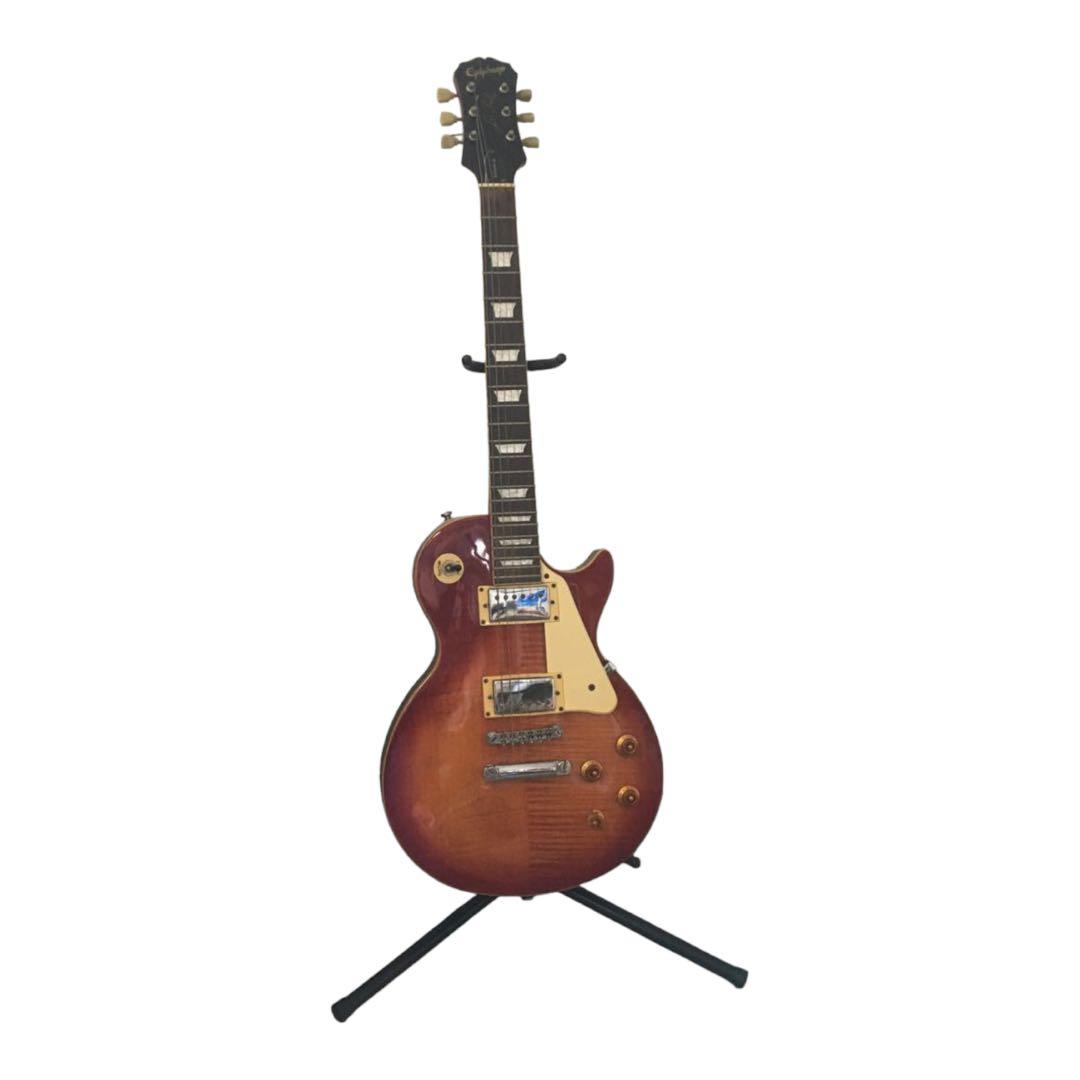 エピフォン　レスポールモデル　エレキギター　スタンド付き