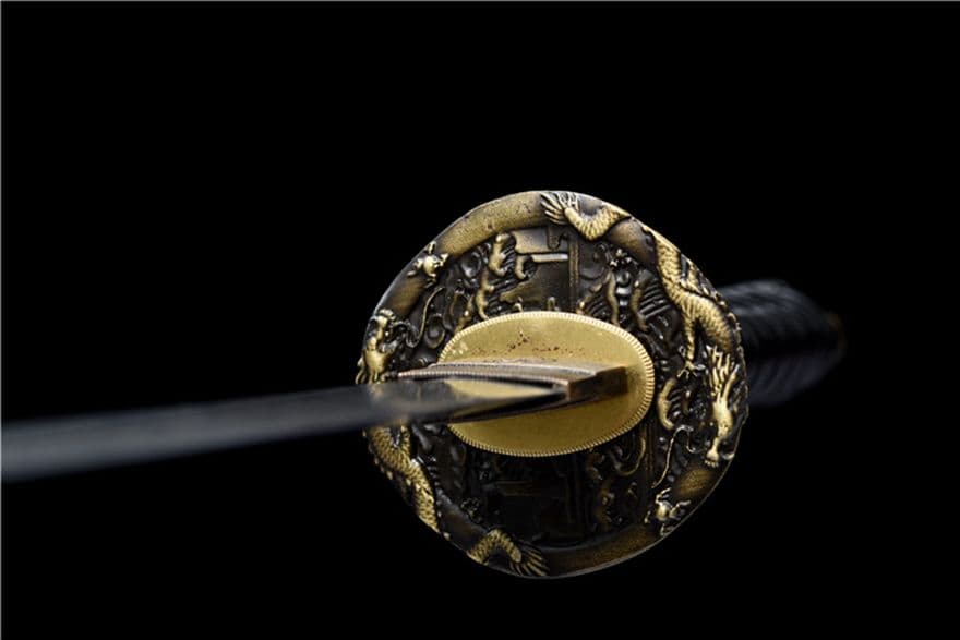 武具　刀装具　日本刀　模造刀　 肋差   短刀 【御魂】 文様鋼ねじれ紋様侍刀