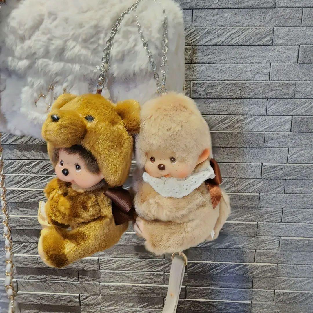 モンチッチグローブホルダーバッグチャームキーチェーンスウィートブラウンクマセット