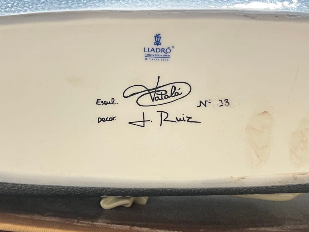 リヤドロ ゴンドラの恋人たち 台付 フィギュリン スペイン製 人形 置物