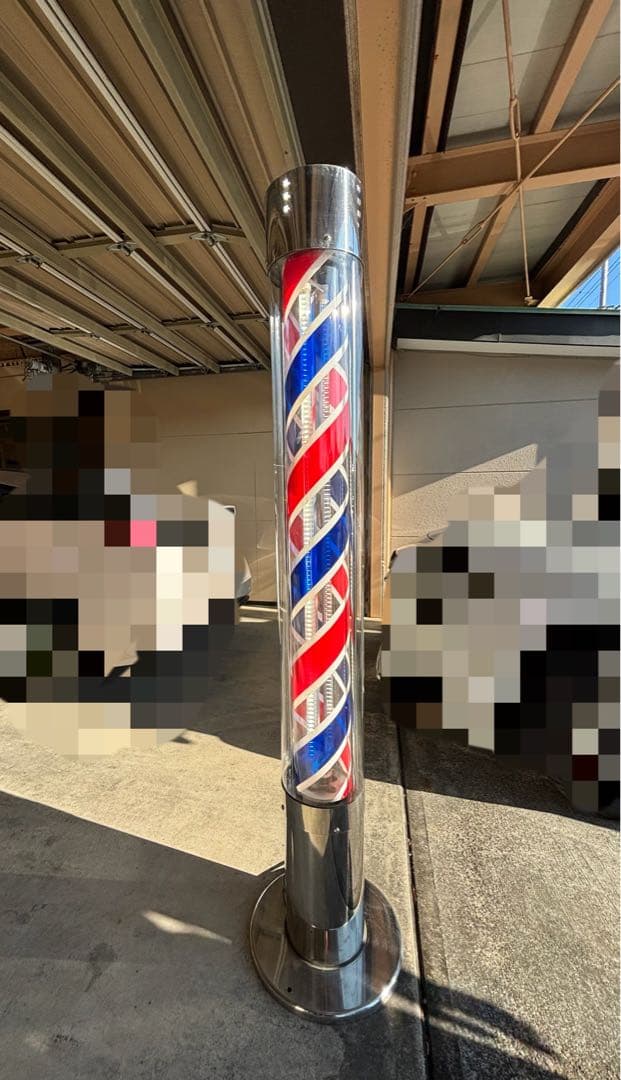 マネージャー 理容 LED搭載サインポール K-7881