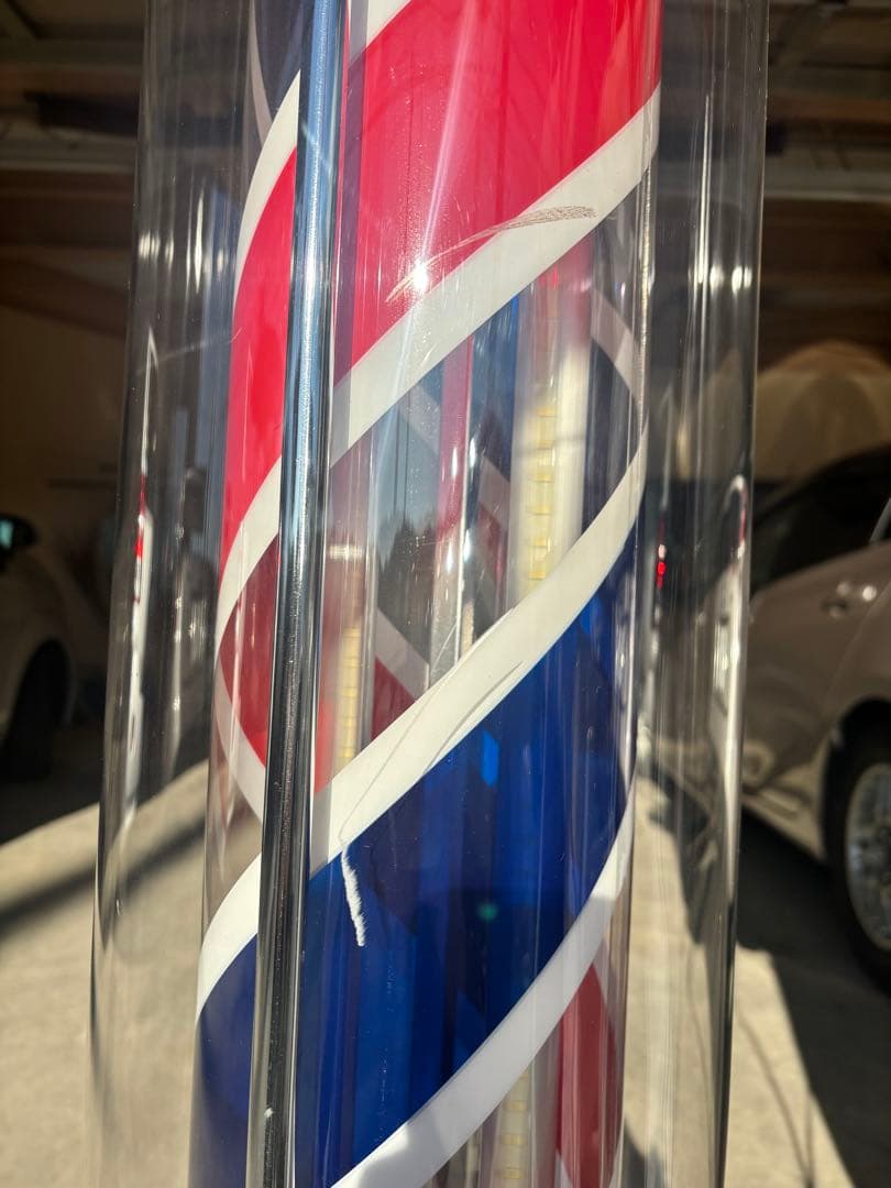 マネージャー 理容 LED搭載サインポール K-7881