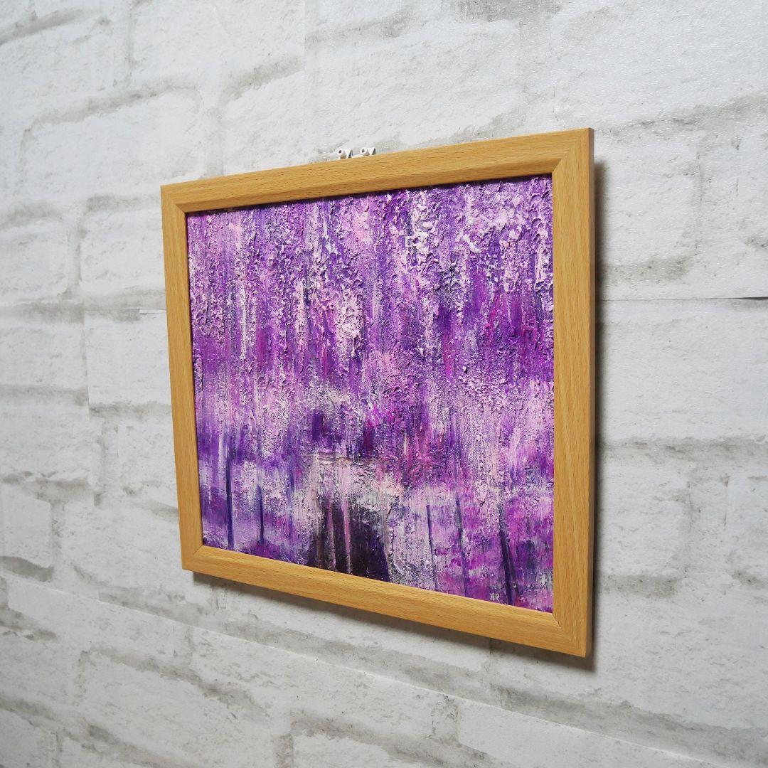 油絵 絵画 【藤の雨】