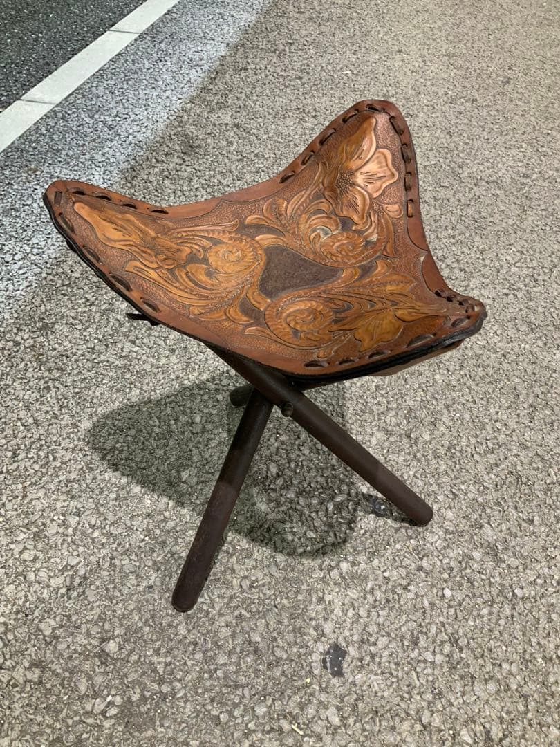 本革 ハンティングチェア ヴィンテージ Vintage　USA アメリカ製