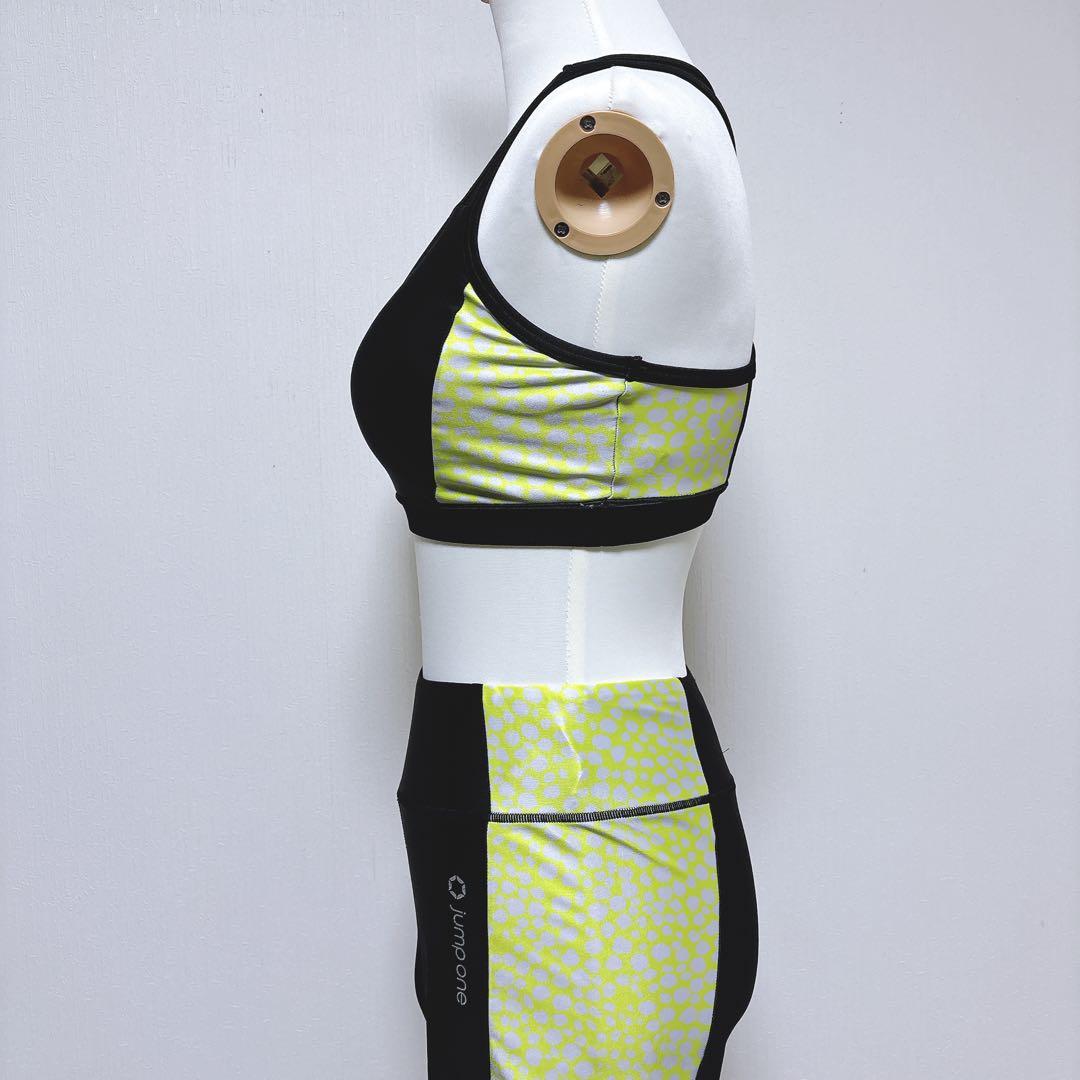 【ジャンプワン】ランダムドット ブラトップ レギンス 上下 フィットネスウェア