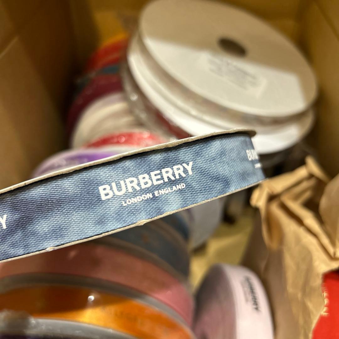 正規品　バーバリー 限定　ラッピング　リボン　デニム