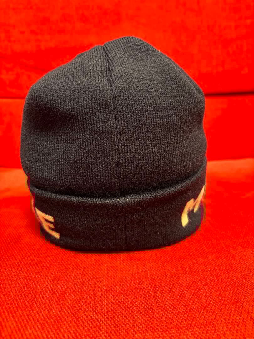 未使用 ムータマリン ブラックニット帽 つば付き