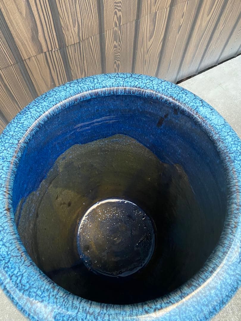 特大　火鉢　壺　海鼠釉薬　植木鉢　傘立て　花瓶