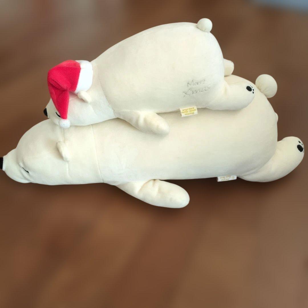 親子 しろくまぬいぐるみ 抱き枕 りぶはあと プレミアムねむねむアニマルズ
