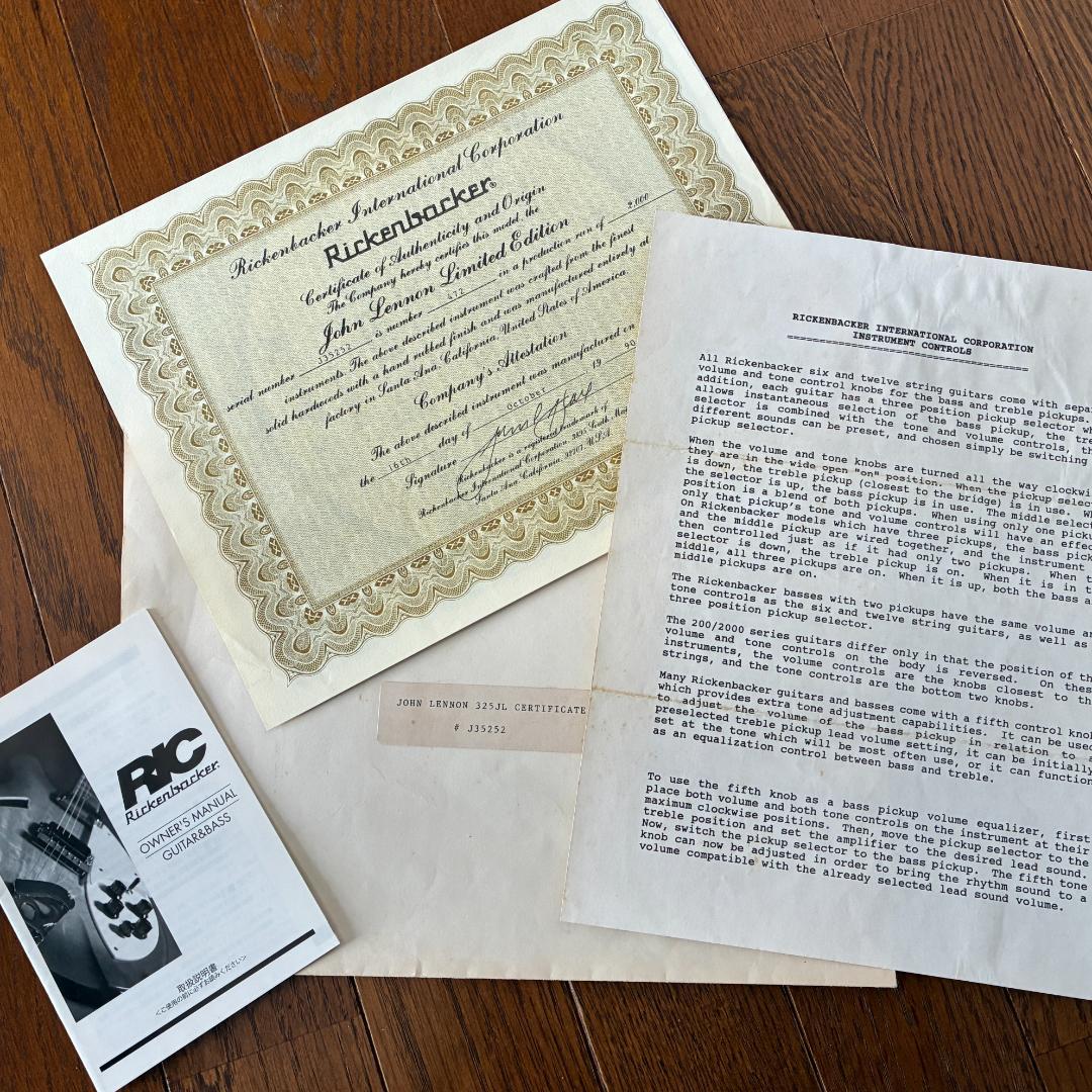 【希少】Rickenbacker325JL J.レノン限定1500本
