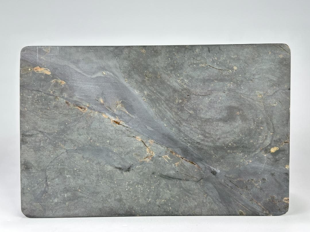 中国美術　書道具　文房具　古硯　歙州硯　金星　板硯　共箱　時代物　書道先生旧蔵