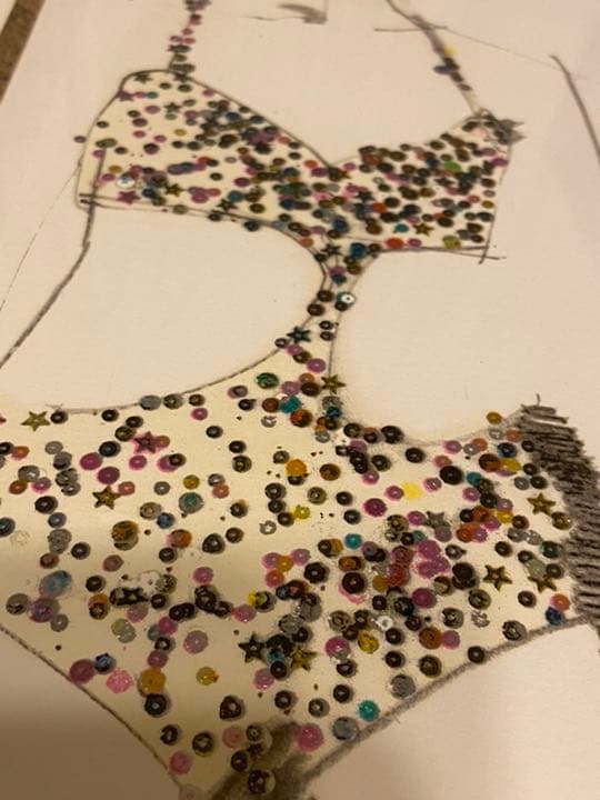 ロバート・ハインデル　グリターガールズ　版画　素描