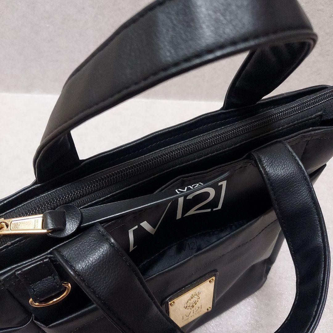 【在庫一掃セール・美品】V12(ヴィトゥエルヴ)　カートバッグ　ラウンドバッグ