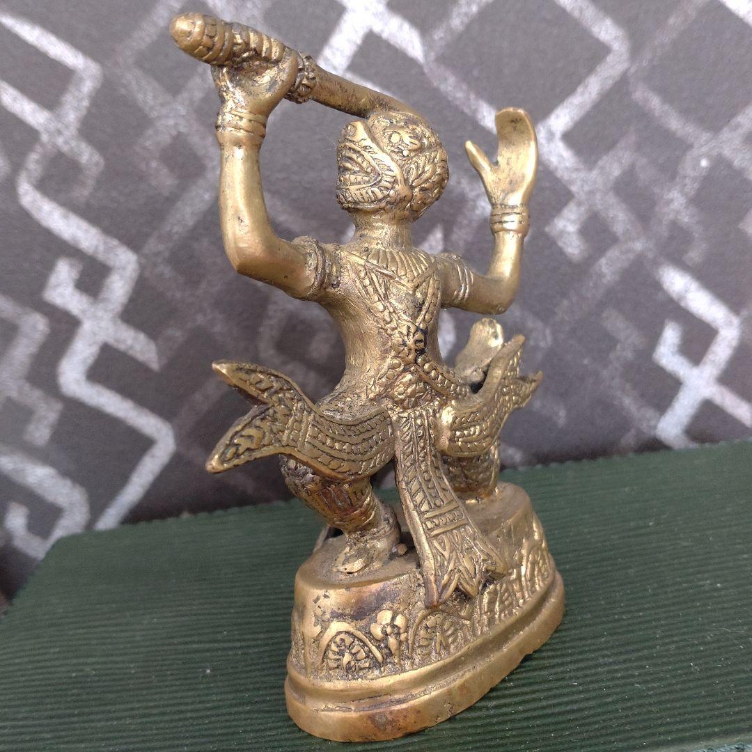 【希少 ハヌマーン 真鍮像】カンボジア 神像 ビンテージ 骨董品