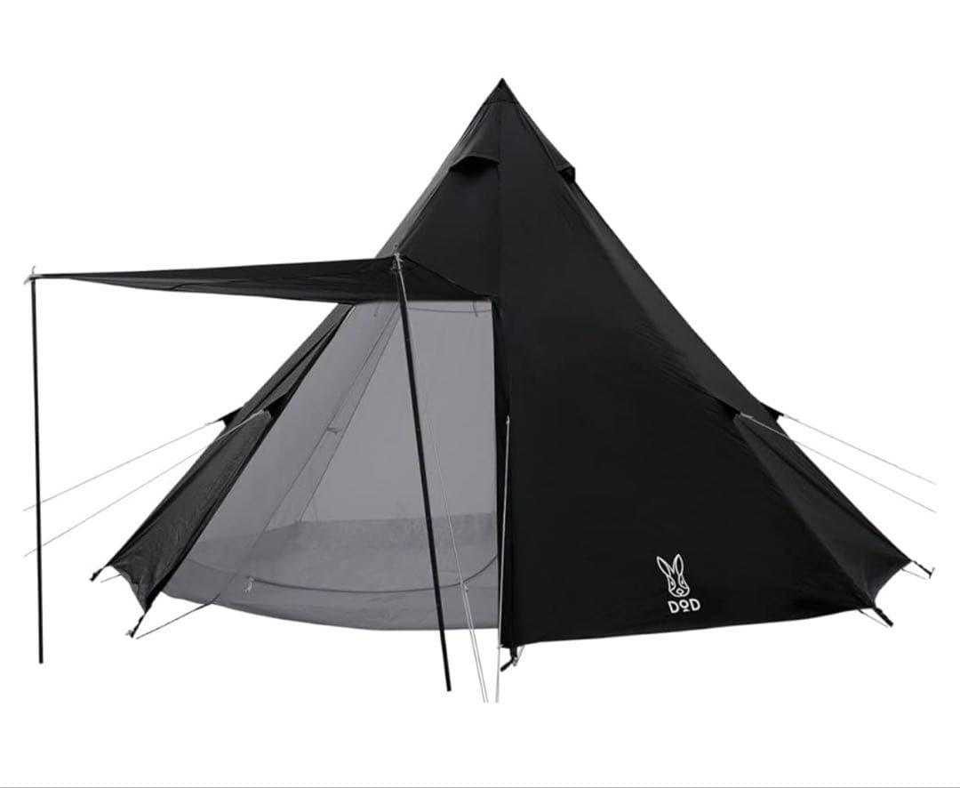 DOD ワンポールテント L ブラック DODグランドシート付き