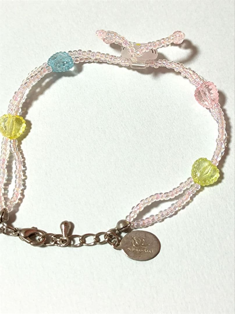 サンリオ　ハーモニーランド　ハローキティ　レトロ　ビーズブレスレット　希少