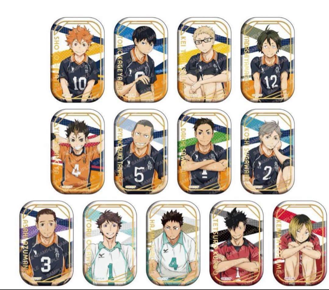 ハイキュー！！スクエア缶バッジ【13個セット】(おすわり)＜セブンネット限定＞