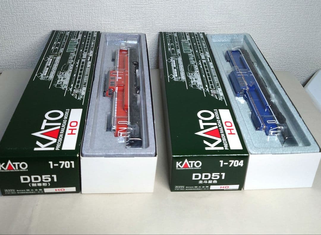 KATO　HOゲージ　DD51北斗星色＆一般色　2両セット　加工有りジャンク品