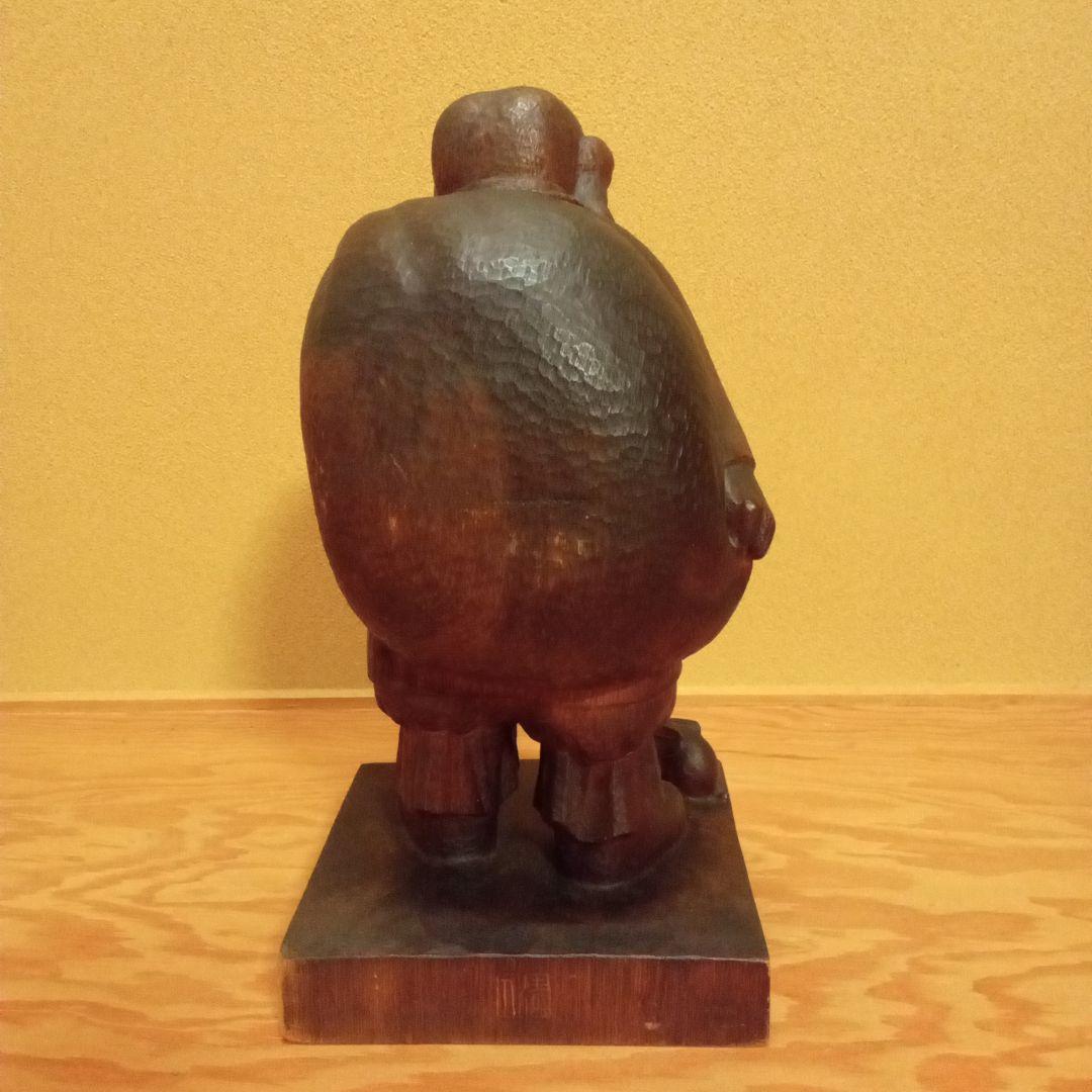 【真作】 木彫 大作 (希少大作) 因幡の白うさぎ 大国主神像 中村清人 作