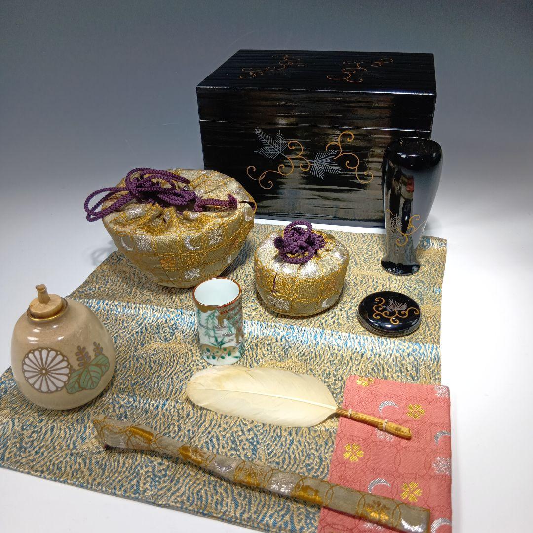 値下げ茶道具　蒔絵茶箱一式