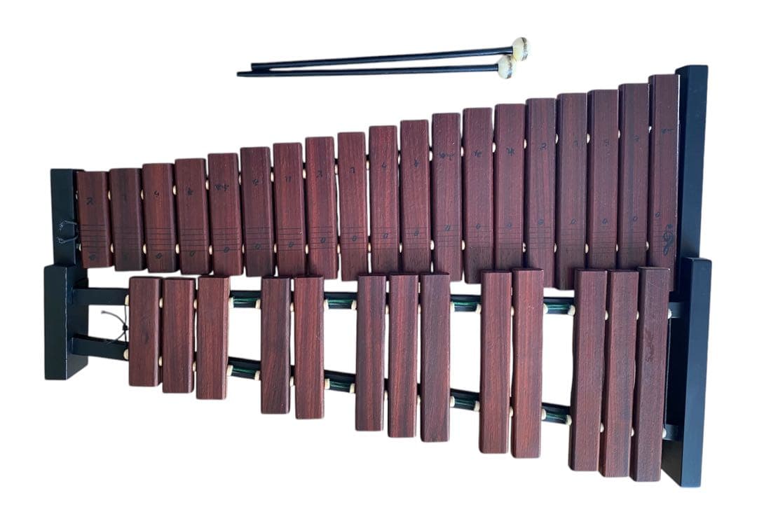 YAMAHA 木琴 シロフォン2段32音 ダークブラウン マレット付き