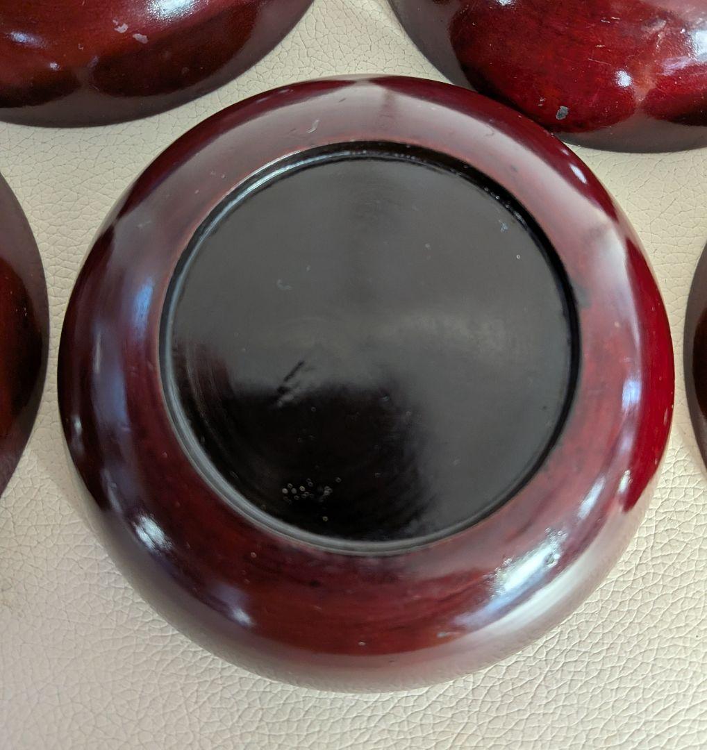 大正時代　魚　蒔絵　小皿　5枚　木製漆器