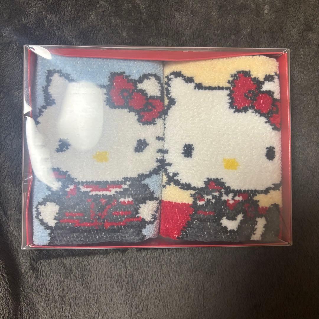 《JAL機内販売》JAL×フェイラー×ハローキティ　タオルハンカチ 2枚セット