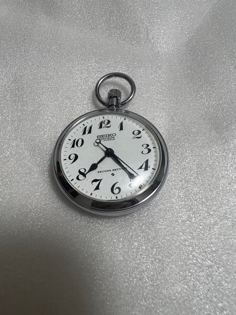 SEIKO 懐中時計　鉄道時計　名鉄刻印　機械式時計。