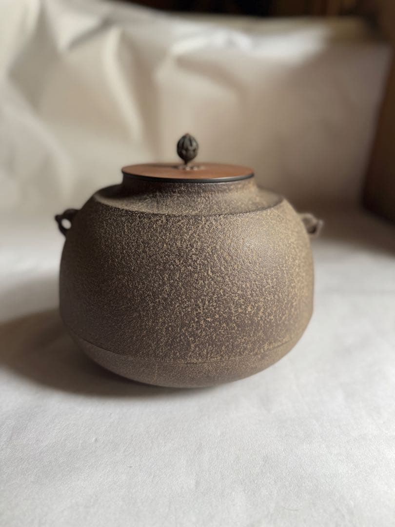 【茶道具】田口釜 茶釜 釜鐶付き