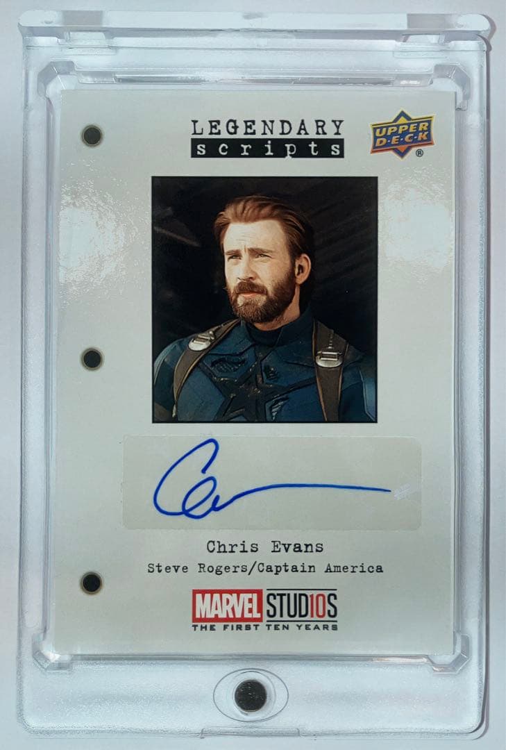 upperdeck marvel クリスエヴァンス カード サイン 直筆