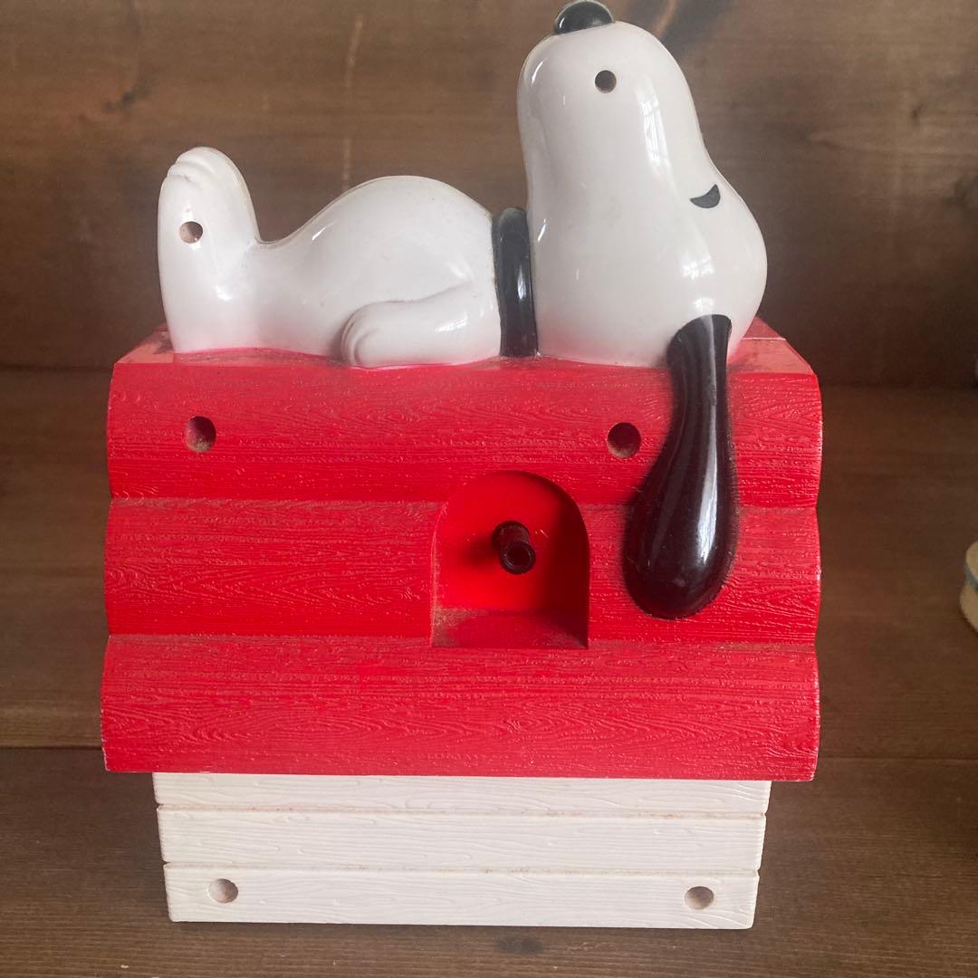 Vintage Peanuts レトロ　スヌーピー 置時計　温度計フィギュア