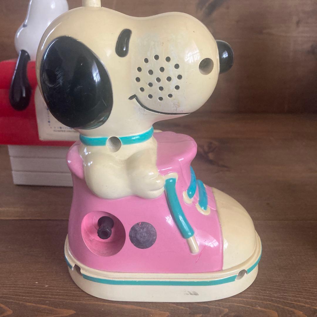 Vintage Peanuts レトロ　スヌーピー 置時計　温度計フィギュア