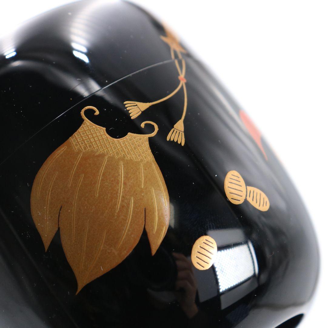 田中宗凌作 宝尽くし蒔絵 中棗 茶道具 共箱　V996