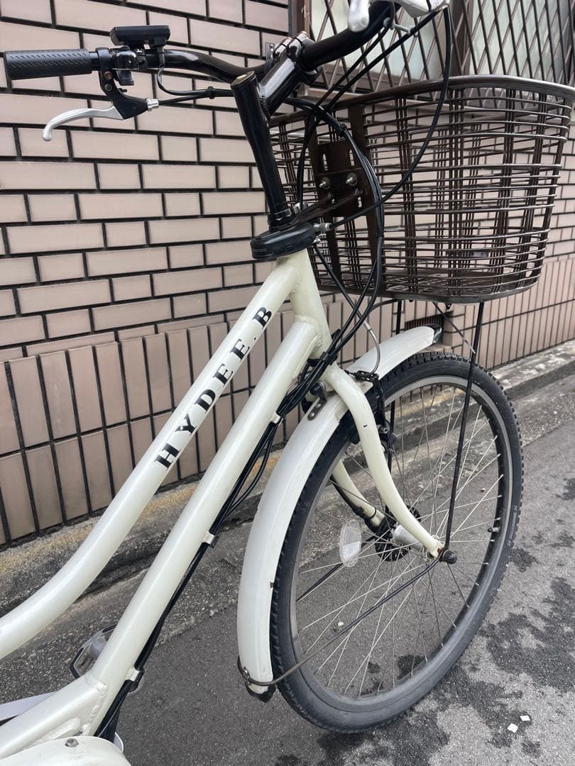 ホワイト 電動アシスト自転車 シティタイプ