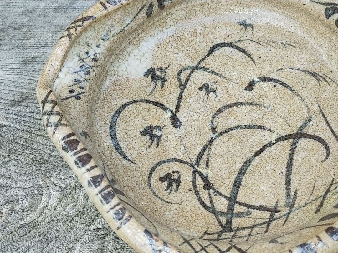 ♥美濃焼　絵志野　鉢　桐箱付き　志野　骨董品