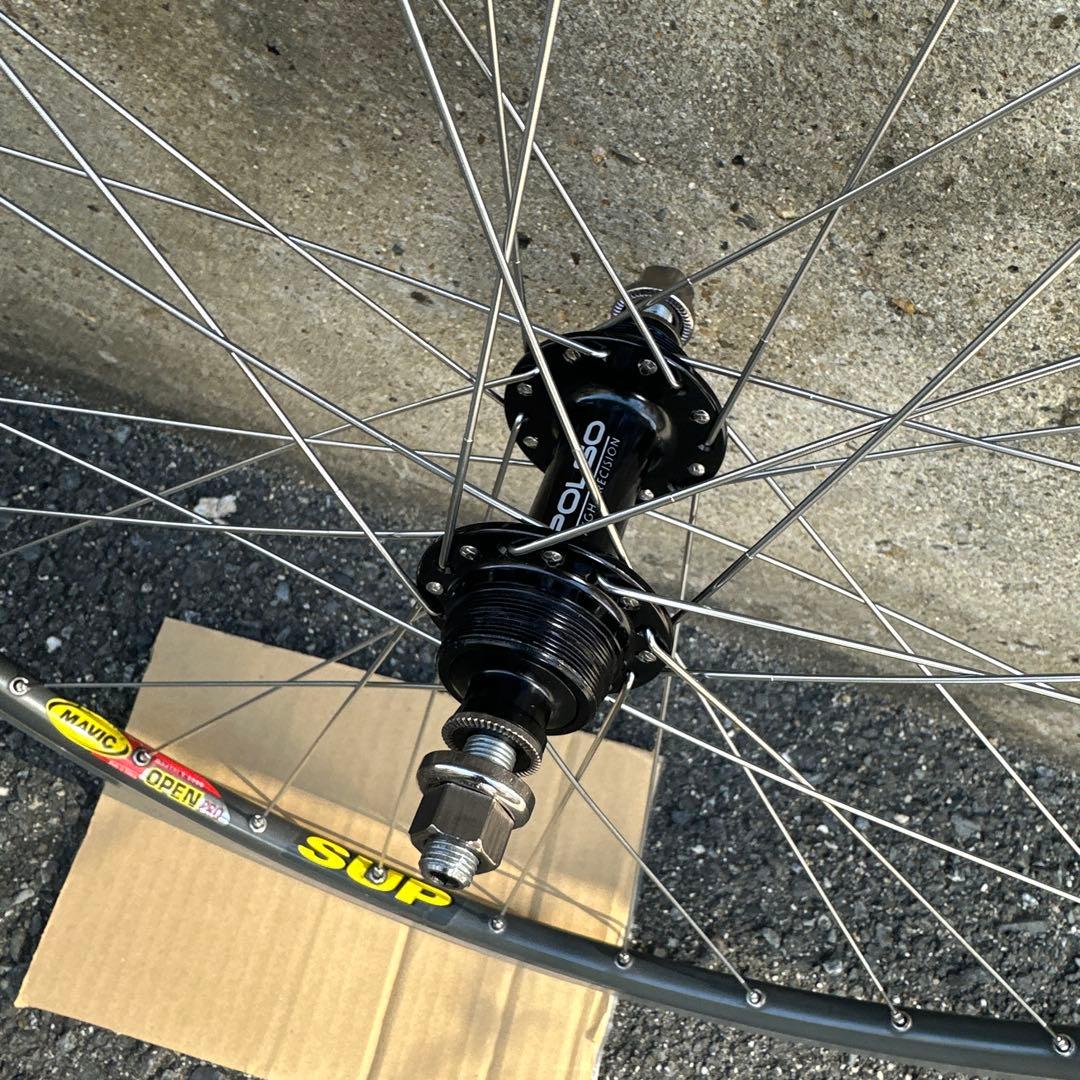 ピストバイク　クリンチャーホイールセット　Mavic open pro 700c