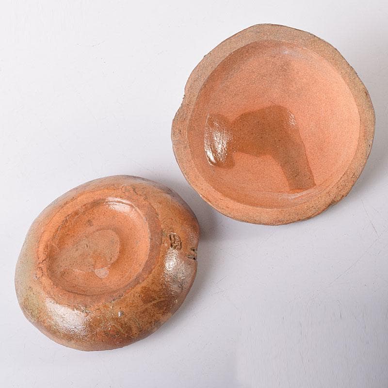 茶道具　楽山窯　十一代空権　長岡住右衛門作　出雲香合　共布　共箱　V　R8433