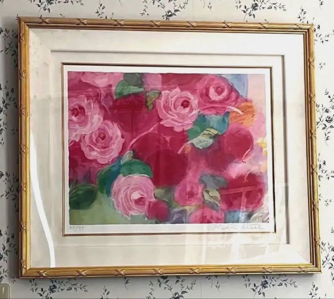 額入り版画　66×56 ジニー・キム　限定55枚　サイン、ED、証明書付　大きめ