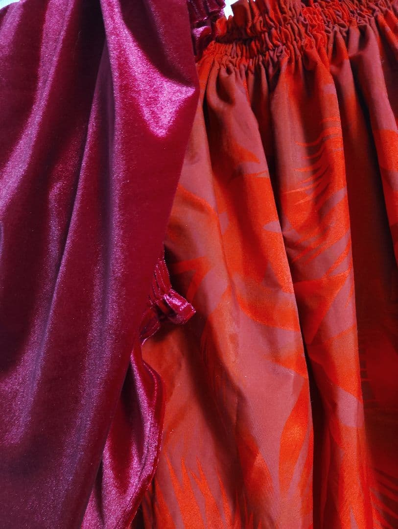 ブルーヘヴンセットアップ☆モデルスィートフラダンスドレス赤レフア