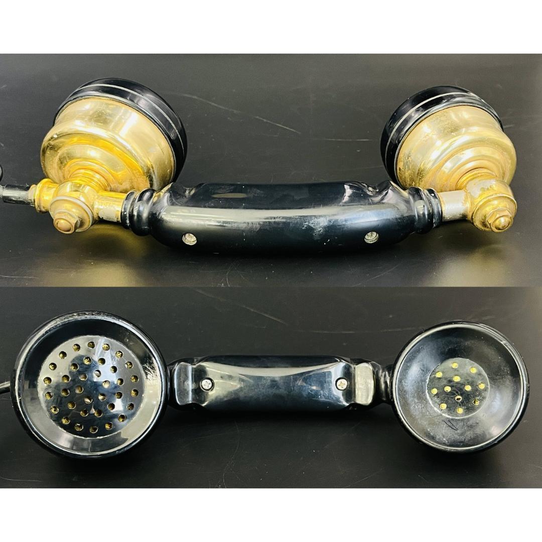 シモール 黒電話 レトロ 電話機 ダイヤル式 アンティーク R8SB46