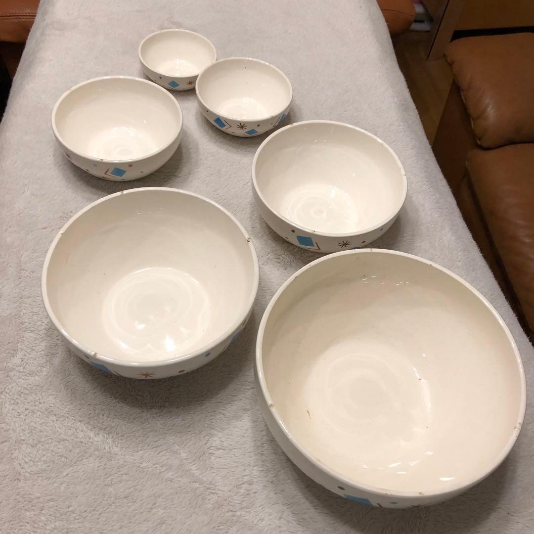 ビンテージ　陶器ボウル6セット　ヴィンテージ　アンティーク　食器