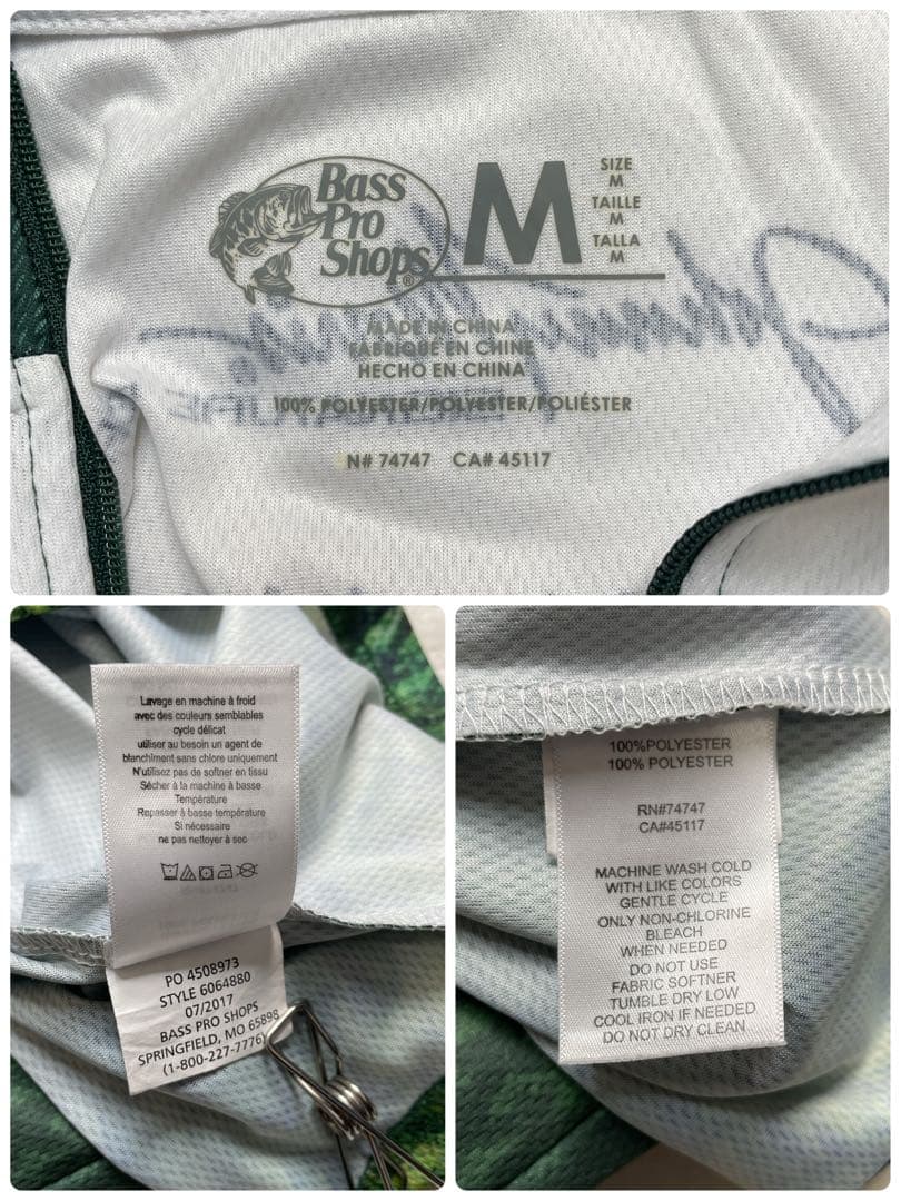 希少　バスプロショップス　フィッシングシャツ　釣り　長袖　ジップ　L〜XL