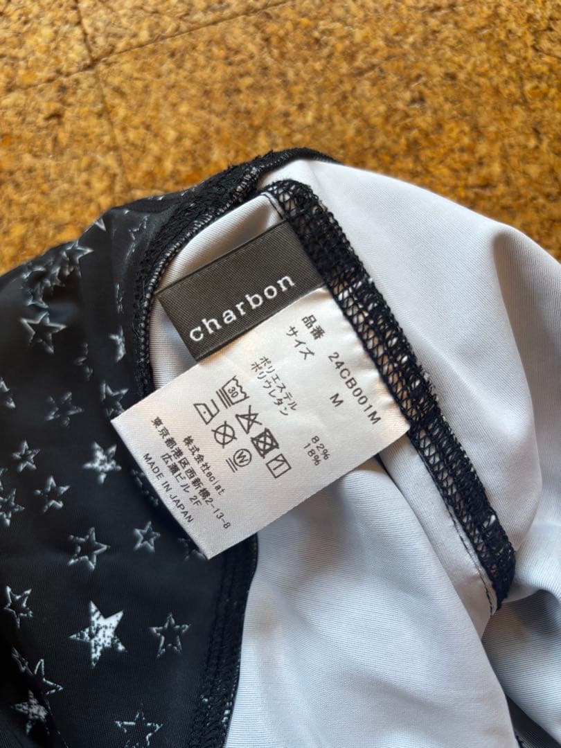 charbon シャルボン　スター柄 ハーフタイツM