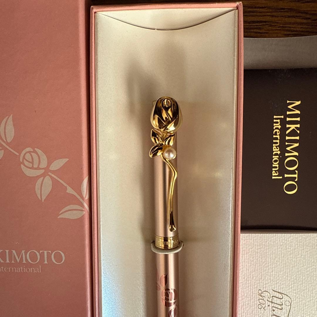 ミキモト パール付きボールペン バラ クリスマス限定