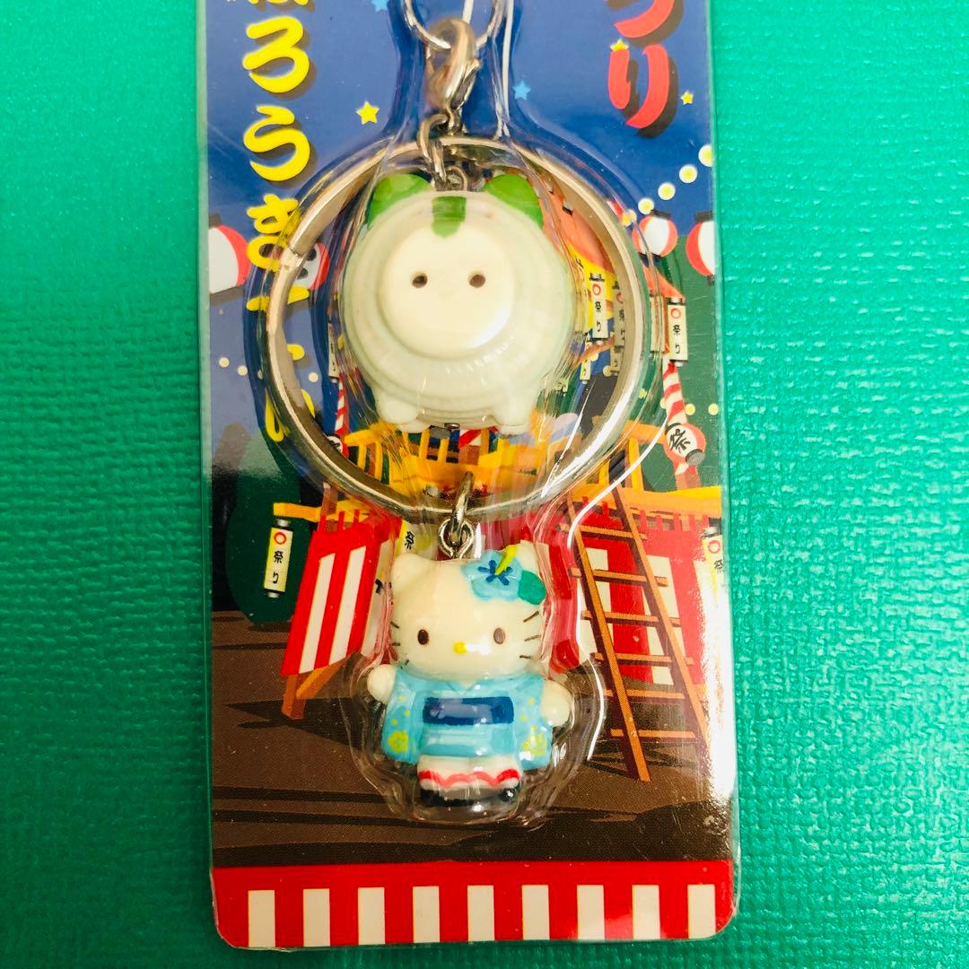 2001年製 レア★ハローキティ 日本のまつり 蚊取り豚 水色浴衣 ハイビスカス