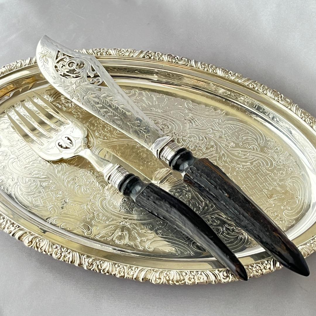 【Copper Brothers】【純銀継手】アントラーハンドルのサーバーセット