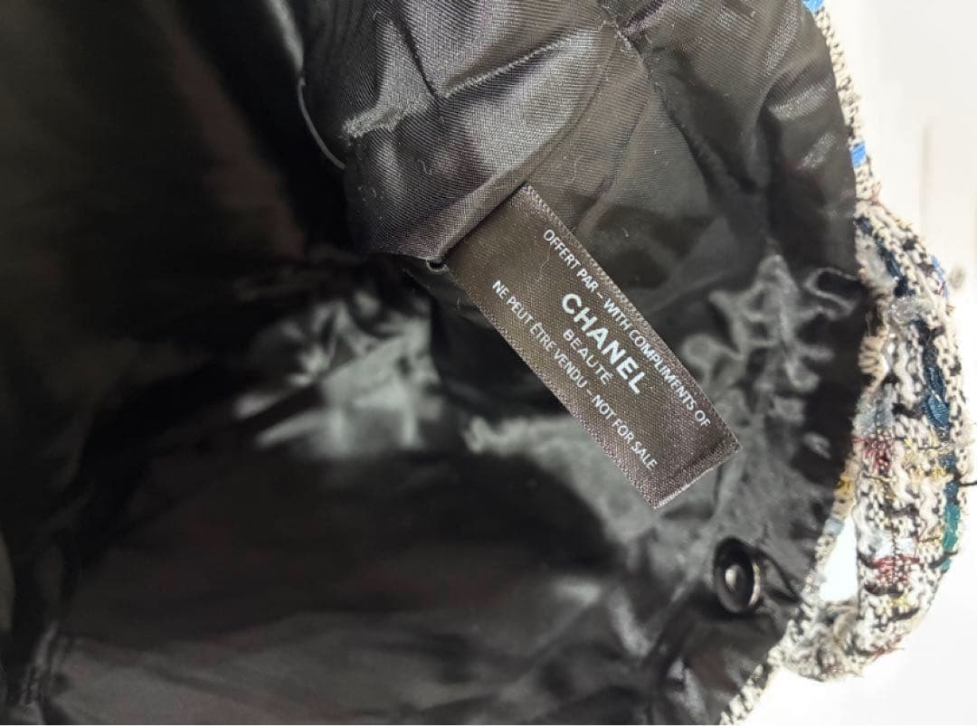 CHANEL トートバッグ　ハンドバッグ　シャネルノベルティ　ブルーラメ